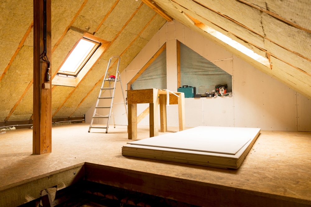 Insulations installed on the attic