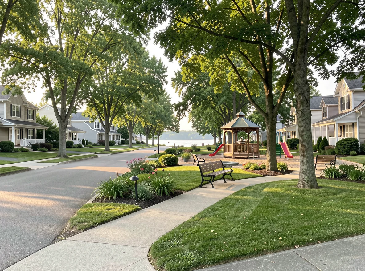 Neighborhood setting in Mound, Minnesota