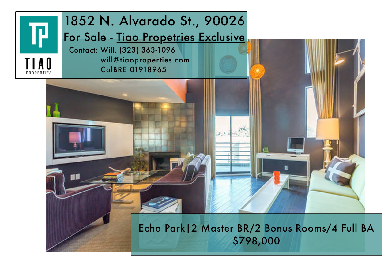 For Sale – 1852 N. Alvarado St., Echo Park (90026) — OFF MARKET AND EXCLUSIVE TO THE COLLECTIVE!