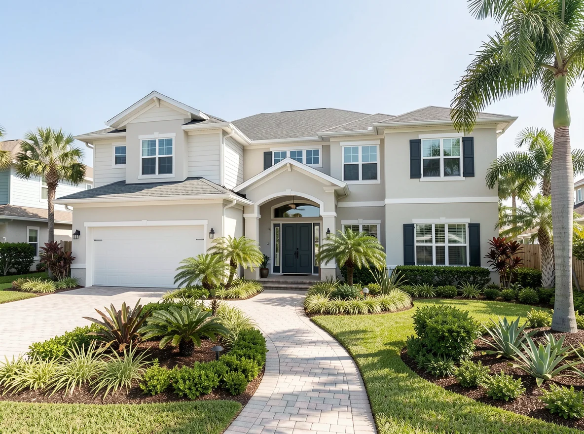 Upscale home exterior in Delray Beach