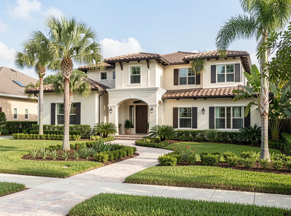Elegant home exterior in Boca Raton