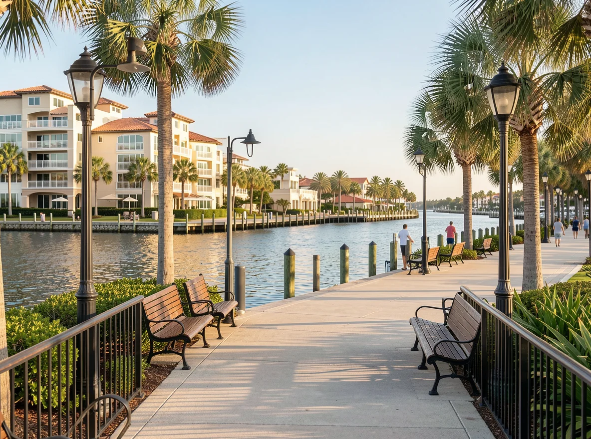 Waterfront residential setting in Palm Beach County