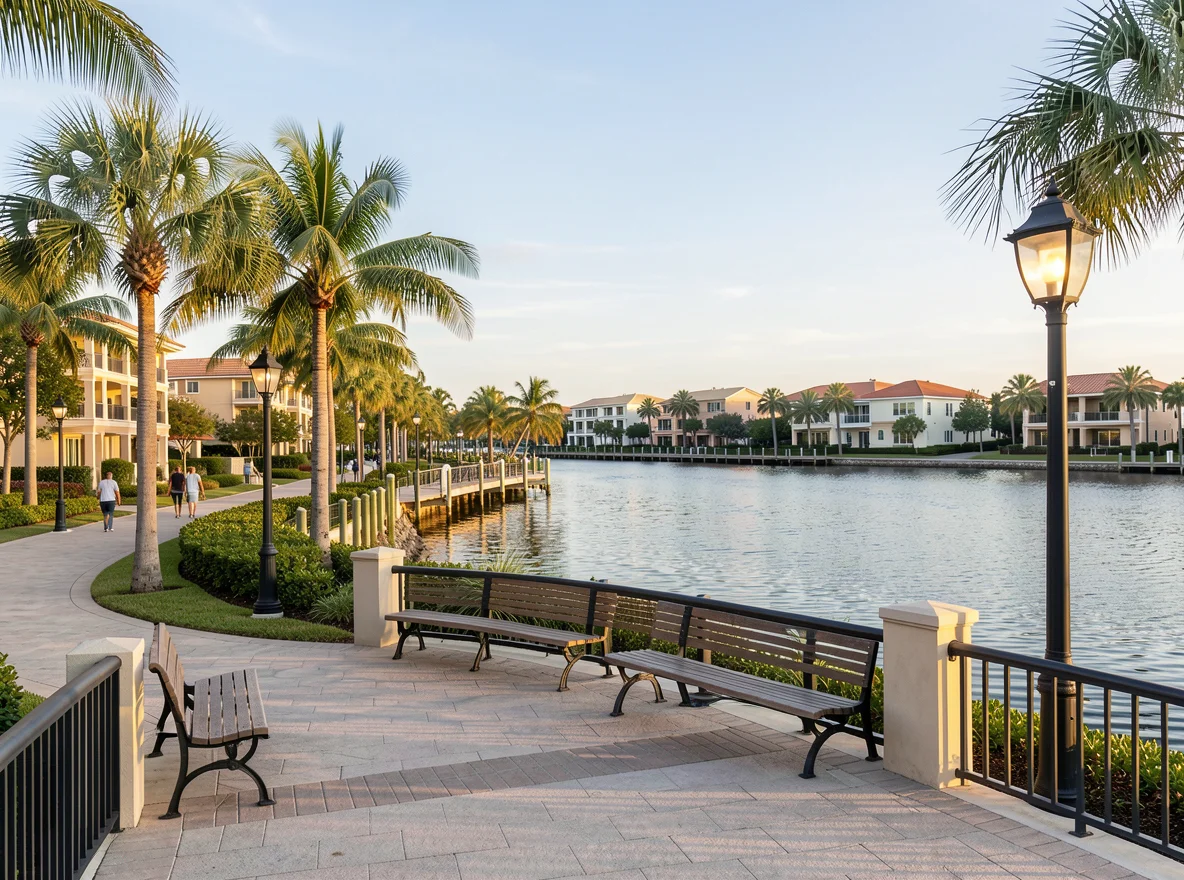 Waterfront view in Boca Raton