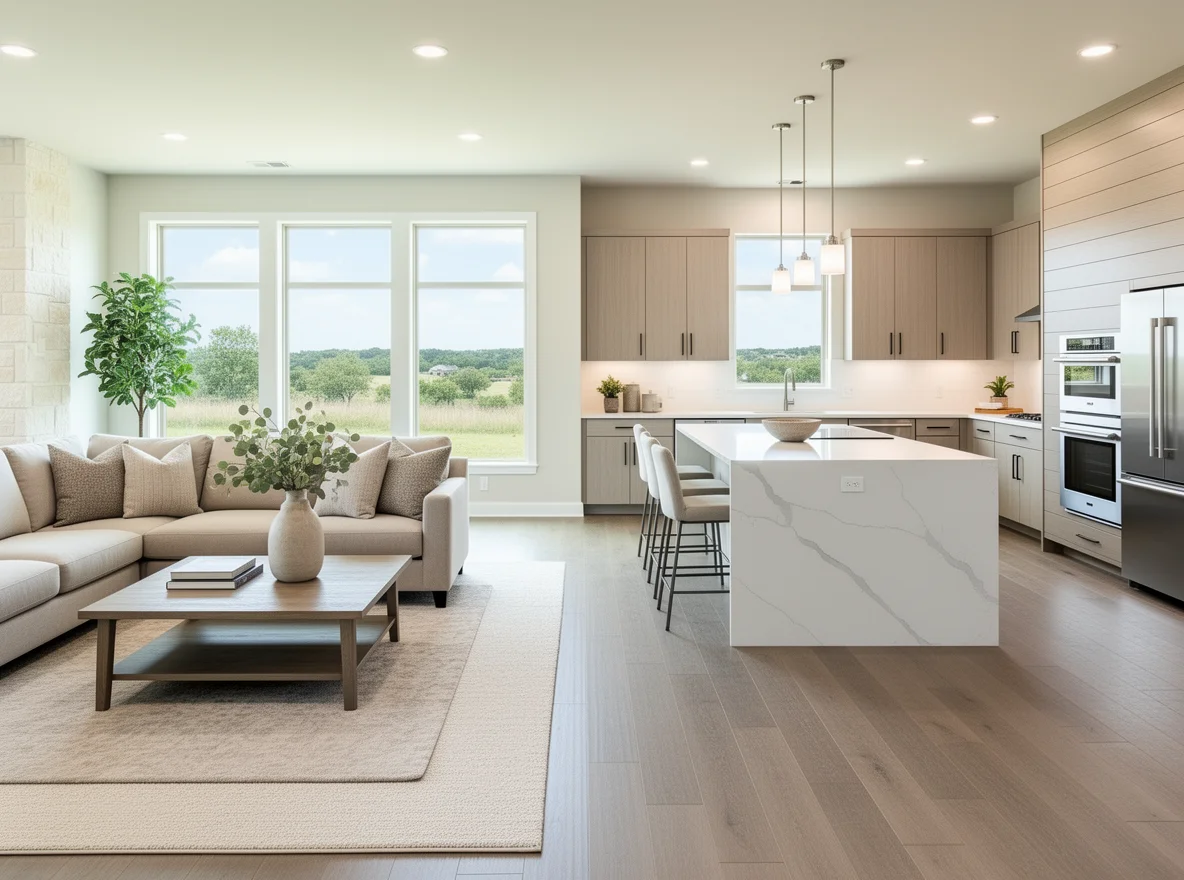 Staged model home interior with upgraded finishes in Belton, Texas