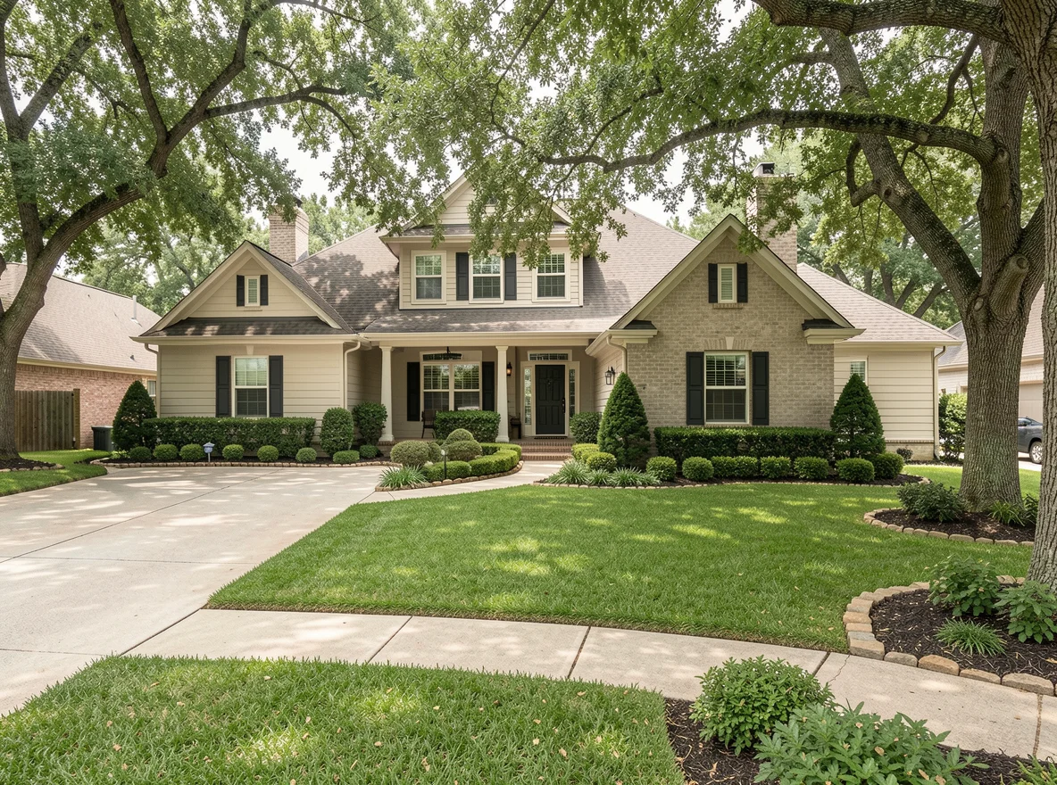 Suburban home exterior in Spring Texas
