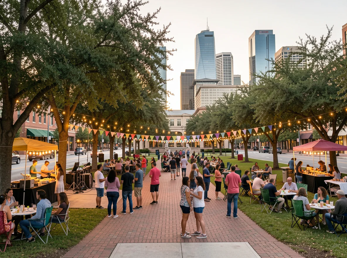 Community scene in Houston
