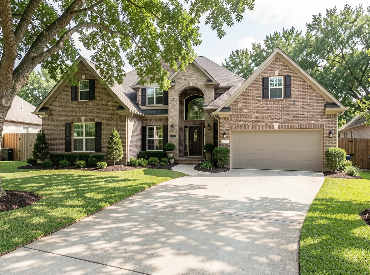 Suburban home exterior in Spring Texas