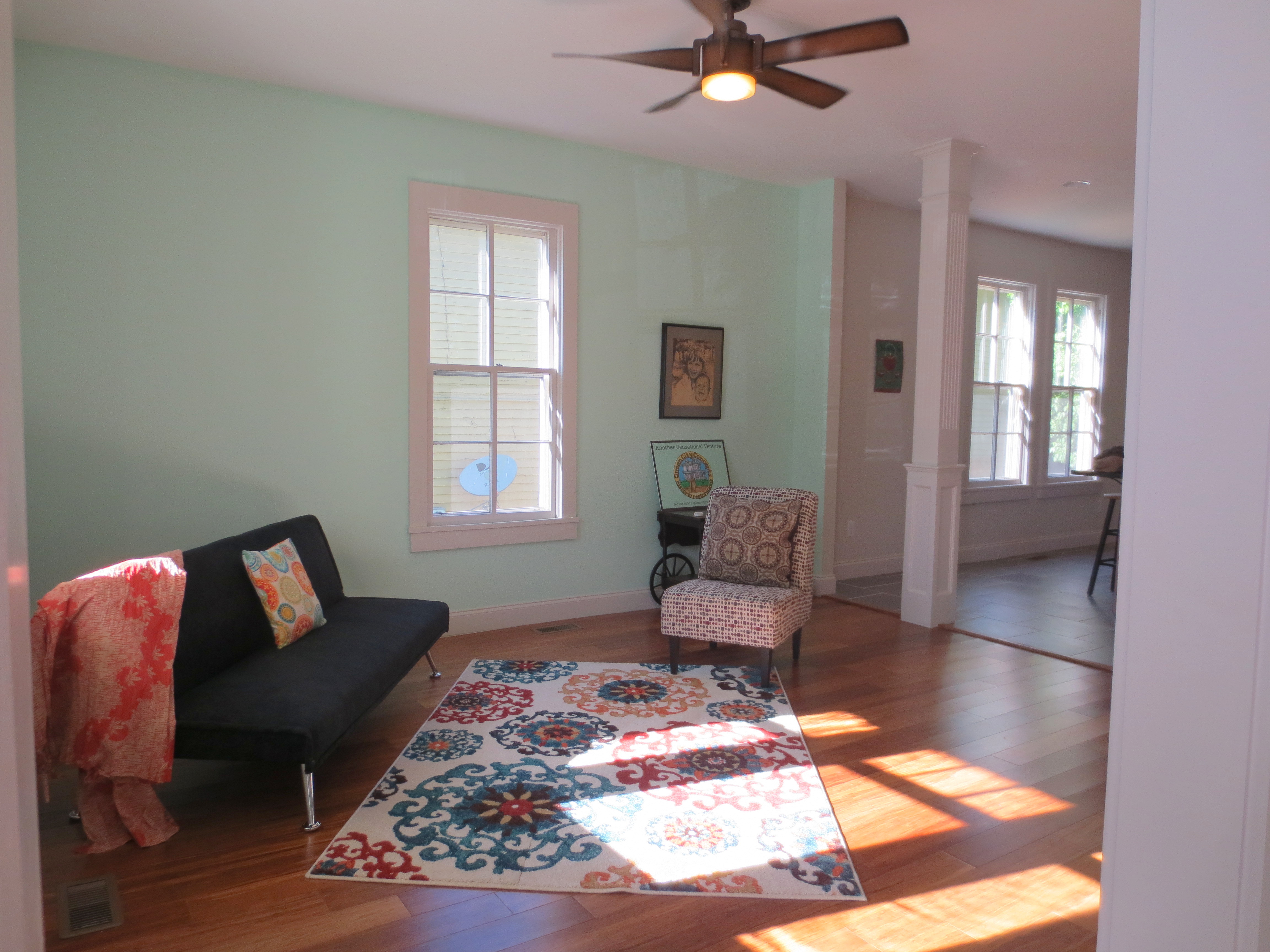 The Landmark restored living room