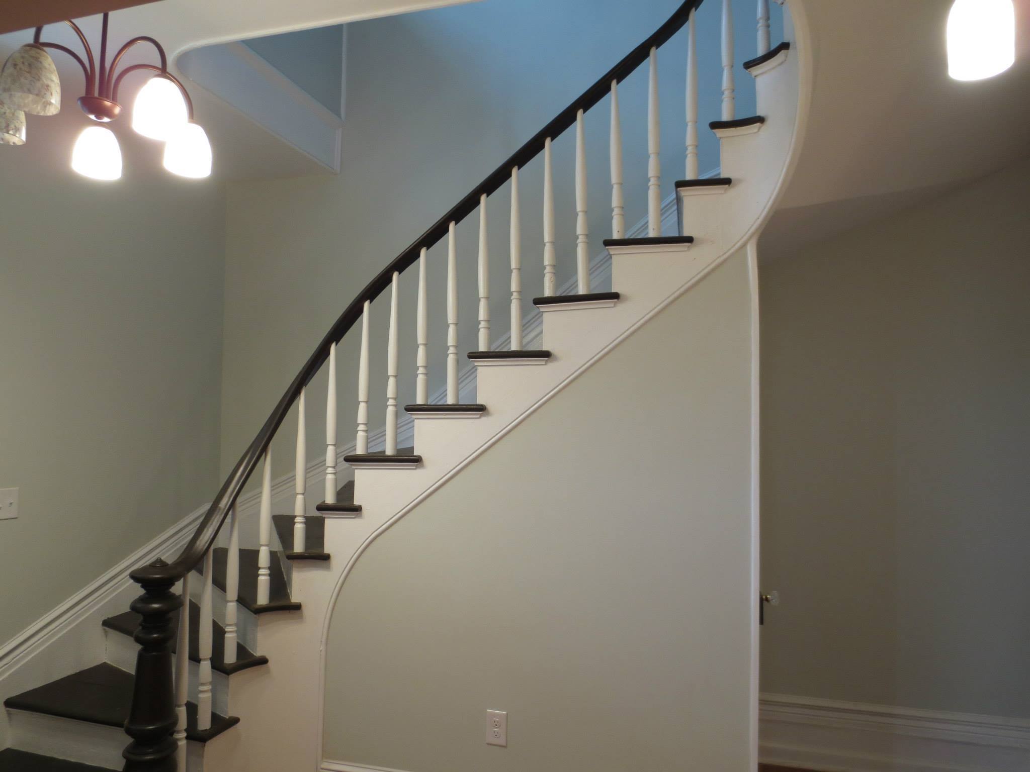 619 frederick st after renovation - spiral staircase