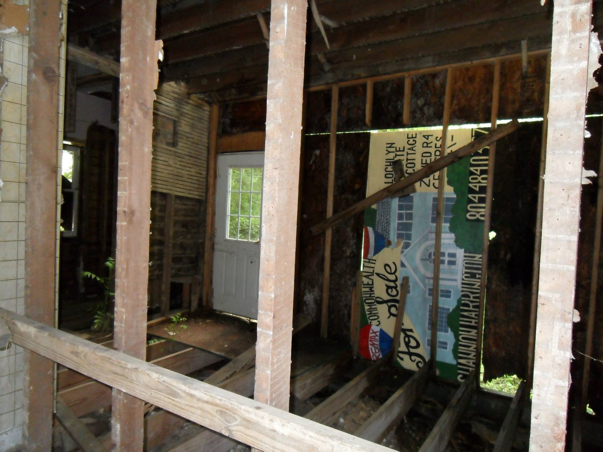 619 frederick st before renovation - door to backyard