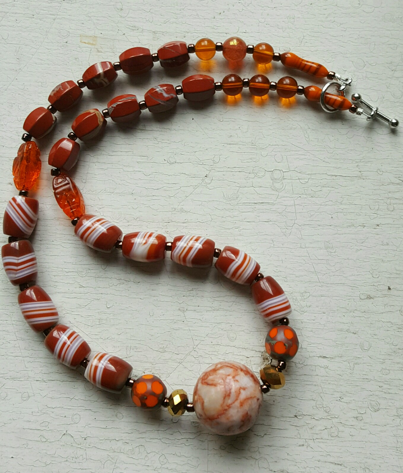 glass bead necklace by susan weeks