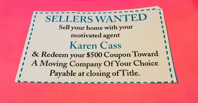 Coupon for Sellers – Valued at $500,00