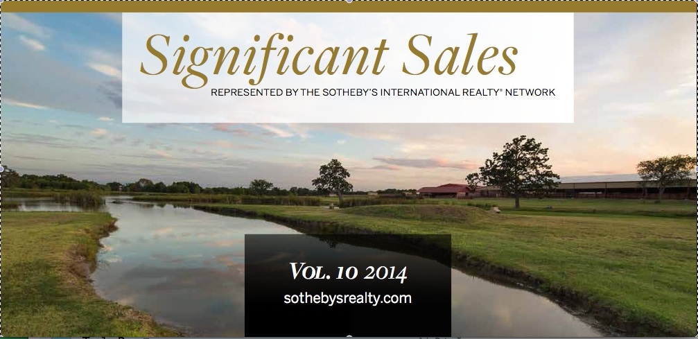 Latest Issue of Sotheby’s International Realty “Significant Sales”