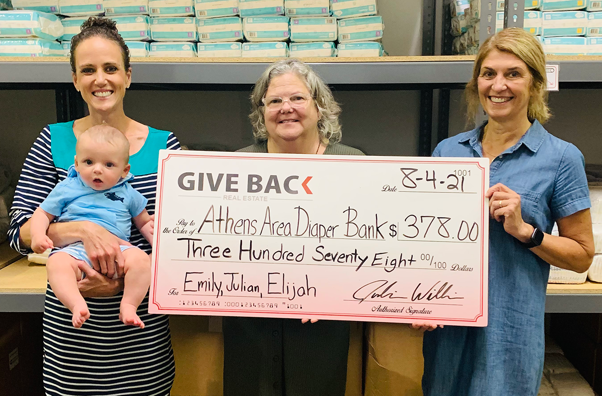 Julian Williams GIVES BACK to the Athens Area Diaper Bank