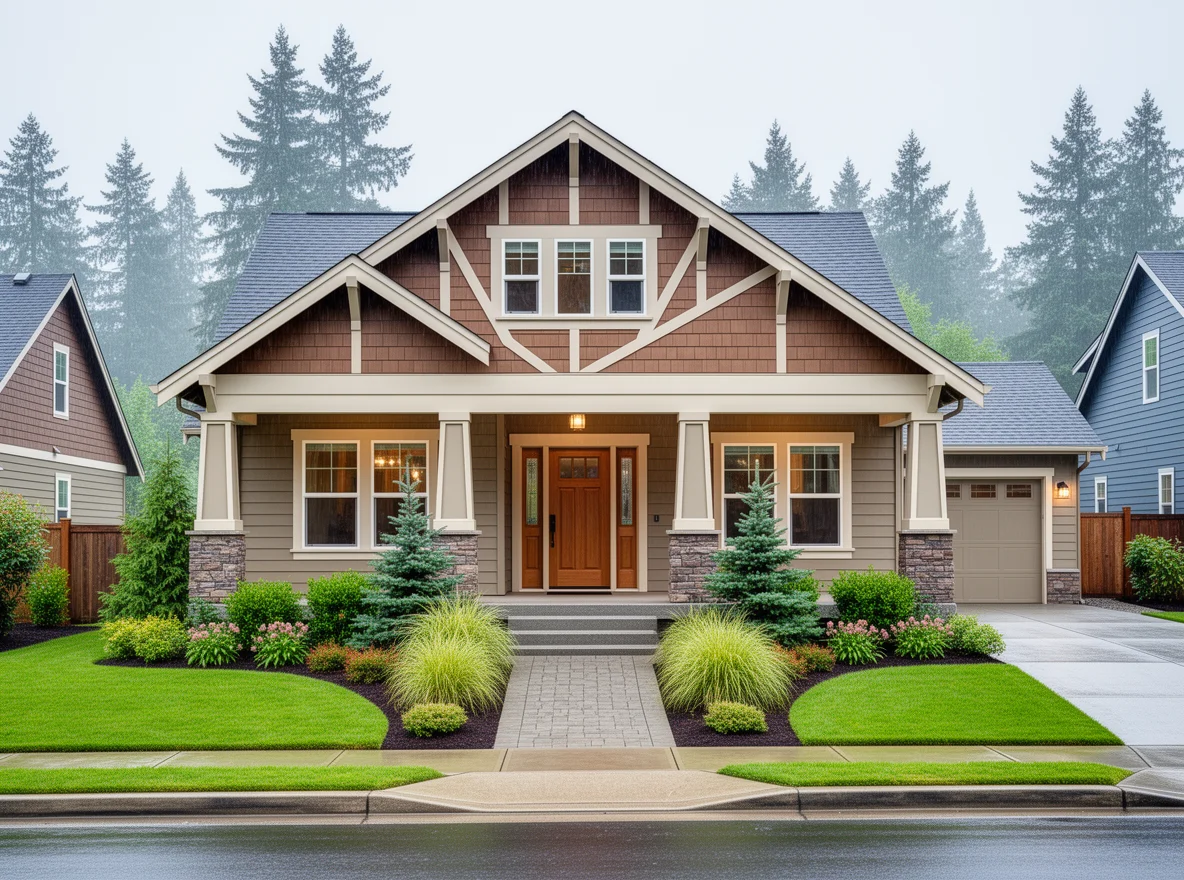 Craftsman-style home exterior in Puyallup