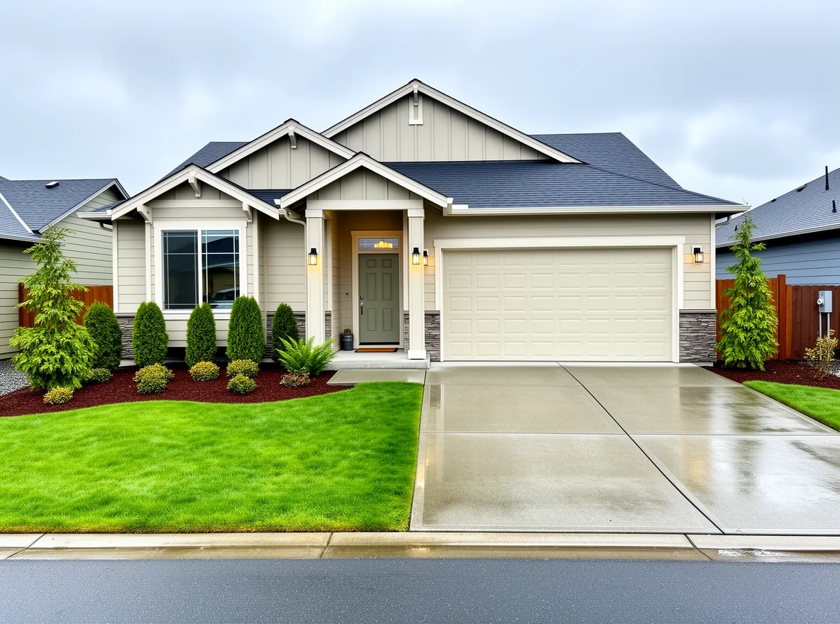 Fresh curb appeal on a Spanaway home exterior