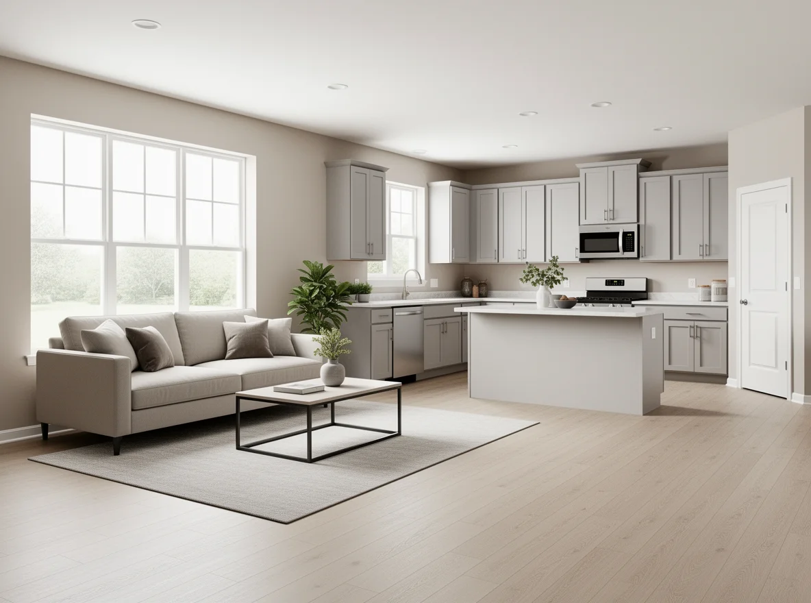 Bright open-concept interior in a Grandville area home