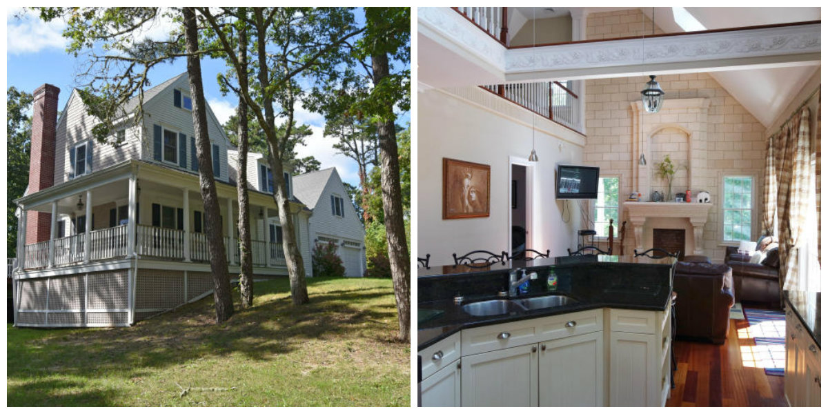 Two Images of 17 Aunt Dorahs Lane in Yarmouth Port Cape Cod