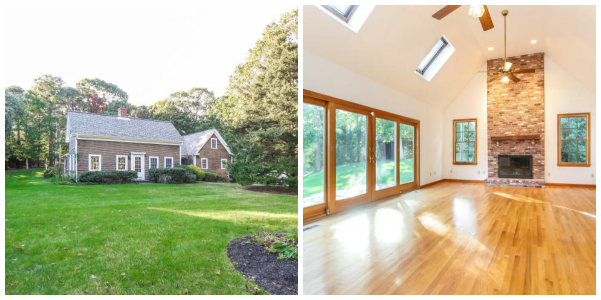 Two Images of 25 Pine Street in Yarmouth Port Cape Cod