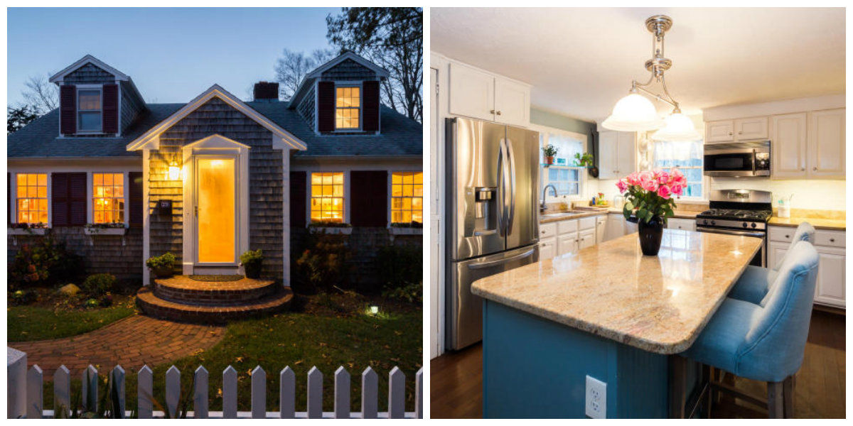 Two Images of 29 Gingerbread Lane in Yarmouth Port Cape Cod
