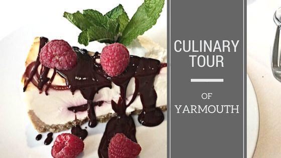 Blog Banner that says Culinary Tour of Yarmouth