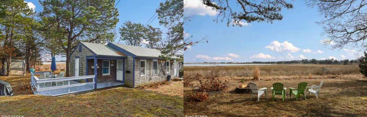 2 images of 18 Gulls Cove Road in West Yarmouth MA Cape Cod