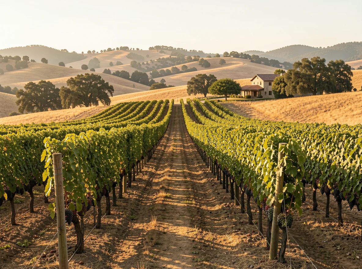 Vineyard landscape in Livermore