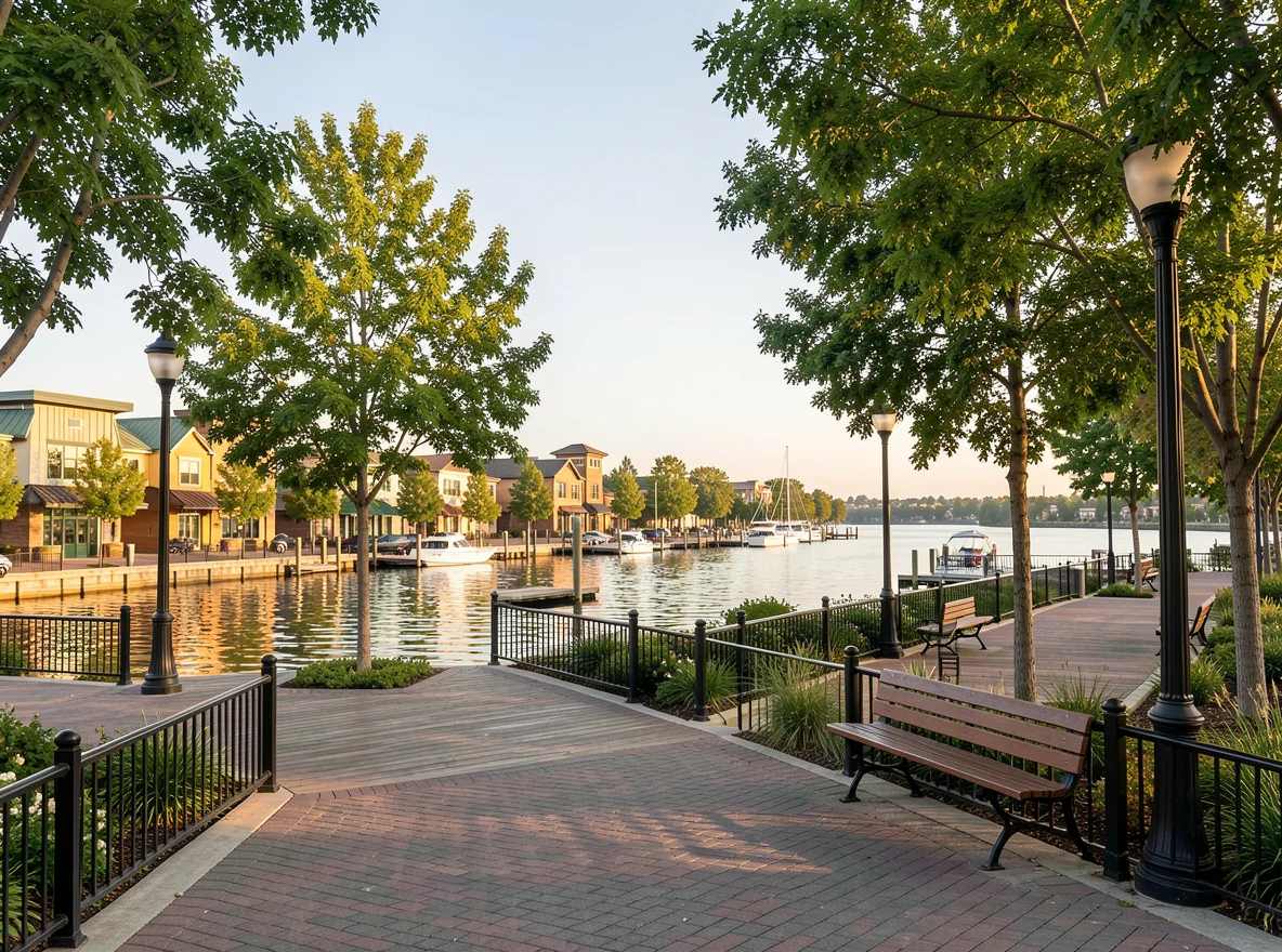 Stockton waterfront along the Delta