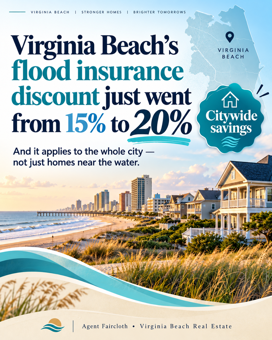 Virginia Beach's Flood Insurance Discount Just Went Up — Here's What That Actually Means