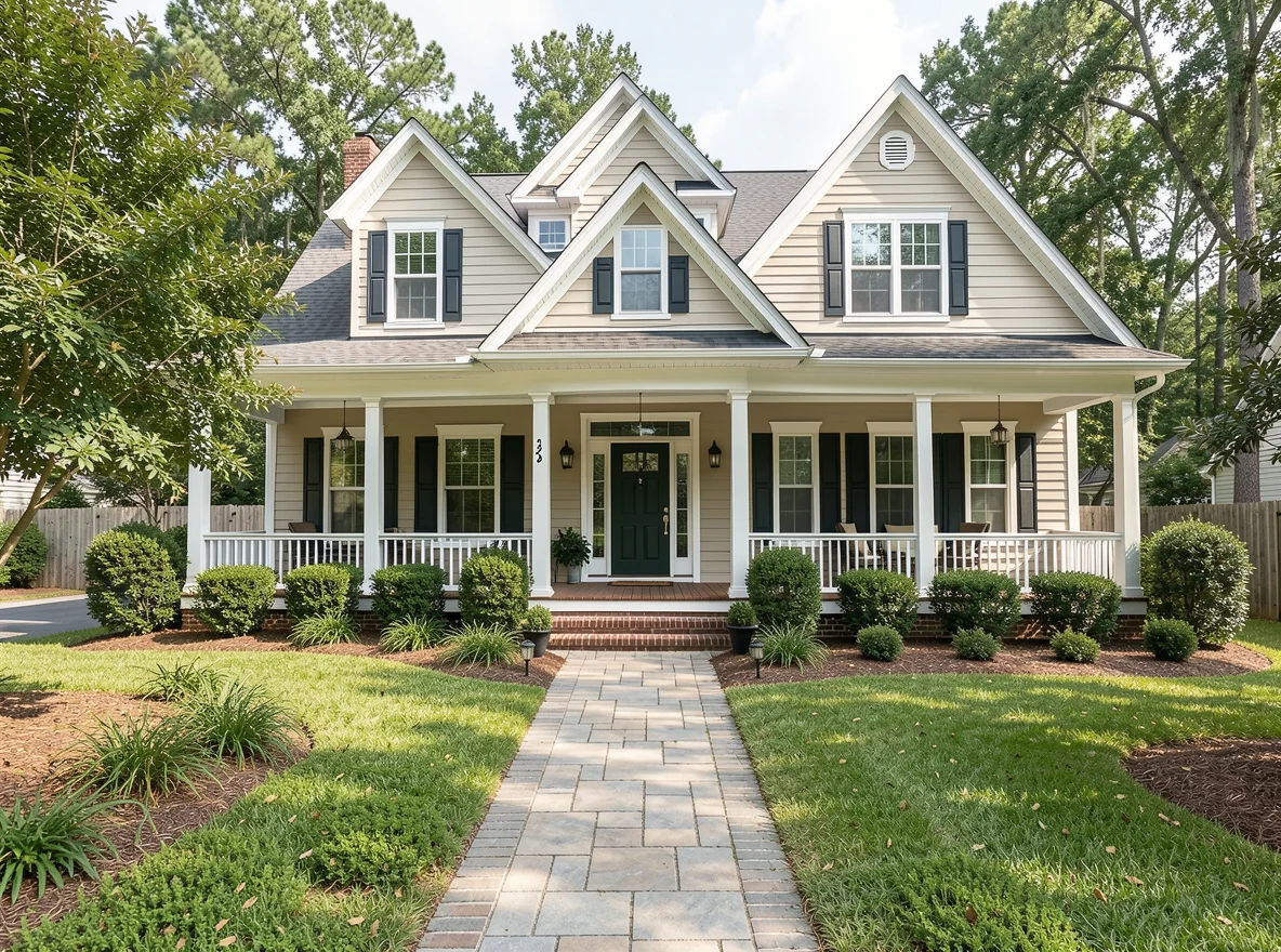 A charming home exterior in the Aiken area