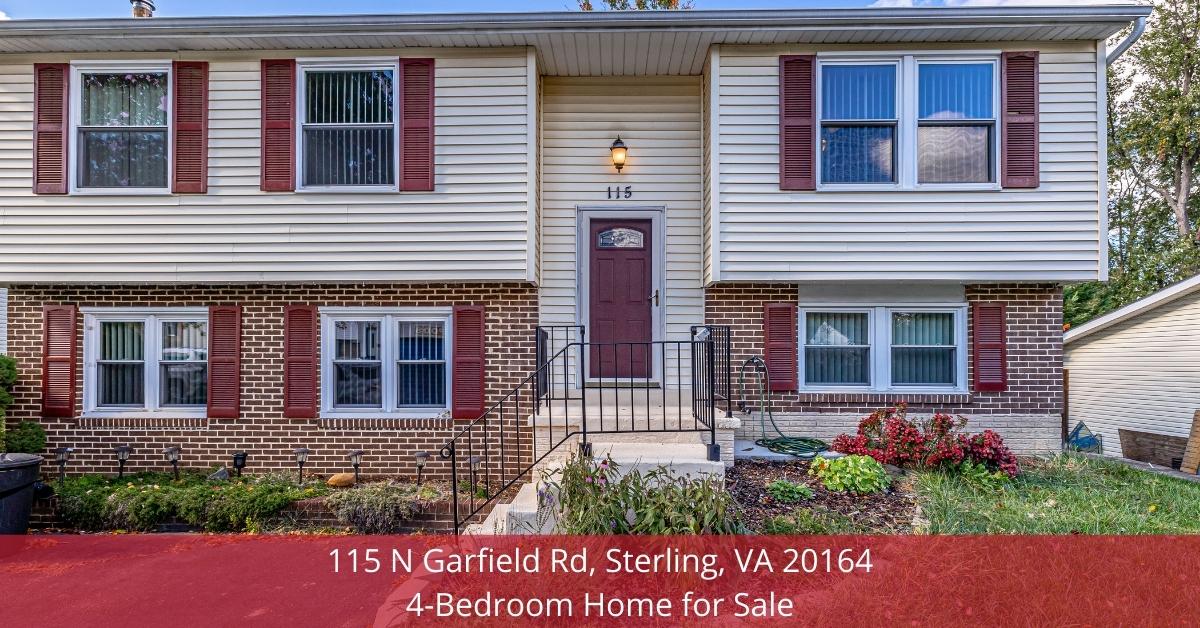 115 N Garfield Rd, Sterling, VA 20164 | 4-Bedroom Home for Sale