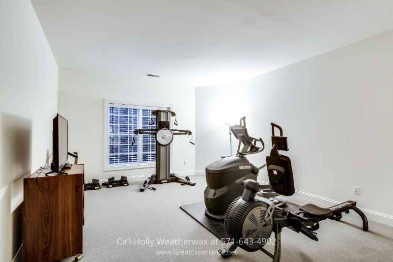Real Estate in Great Falls VA - The exercise room of this Great Falls VA home will suit your active lifestyle.