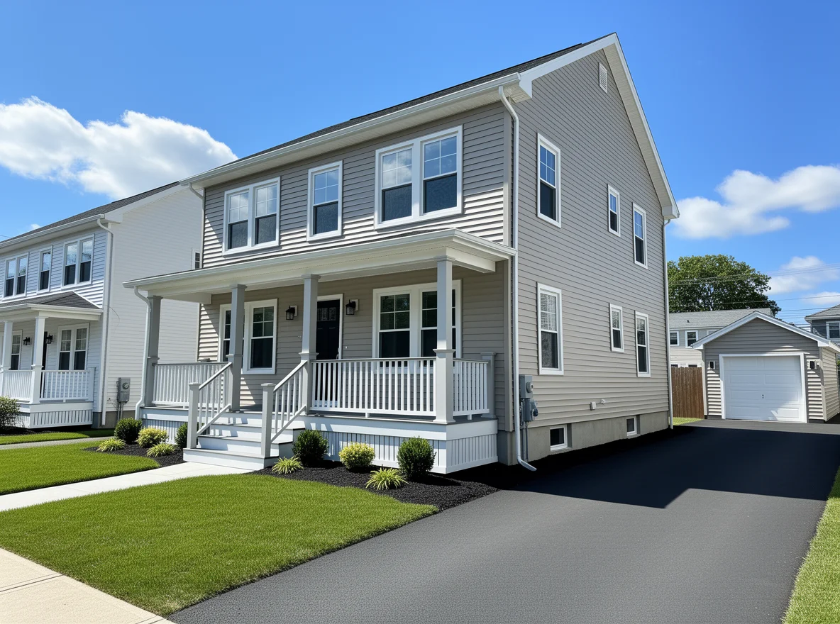 Updated multi-family home exterior in Lawrence