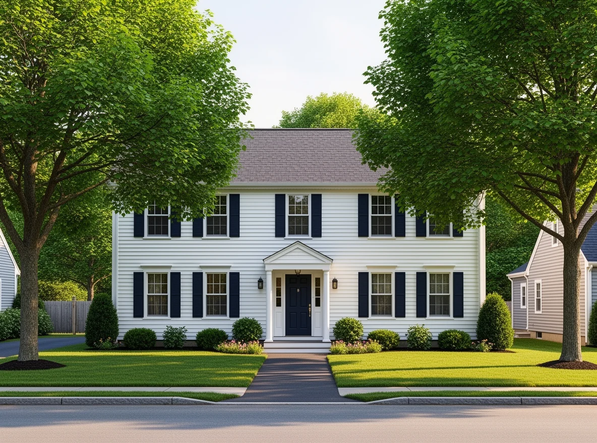 Classic New England style home exterior in Methuen