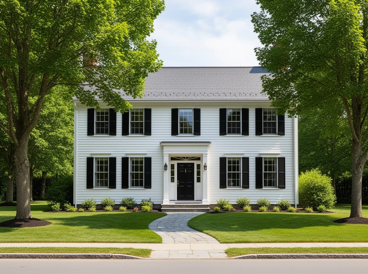 Historic colonial-style home exterior in Andover