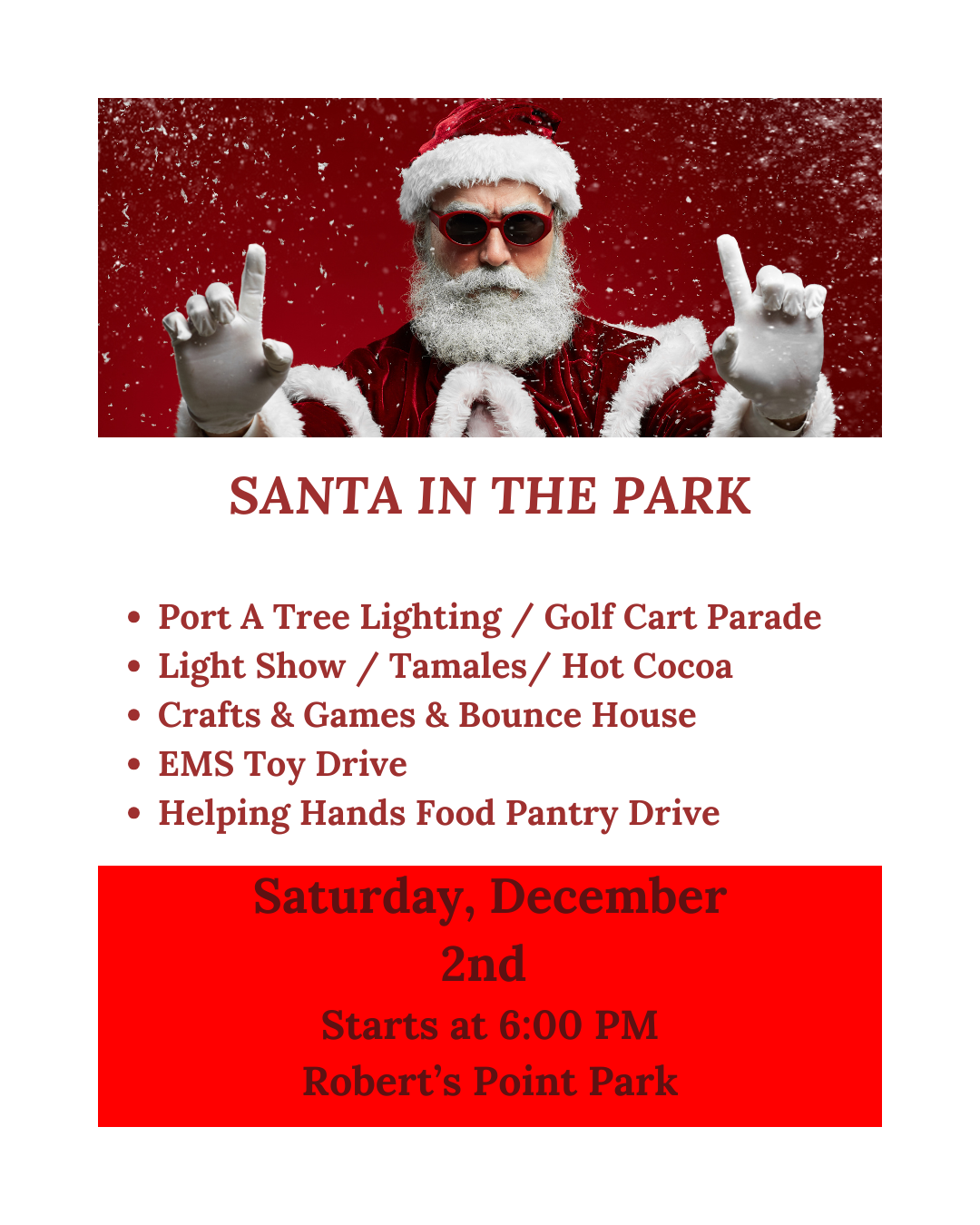 Santa in the Park Port Aransas