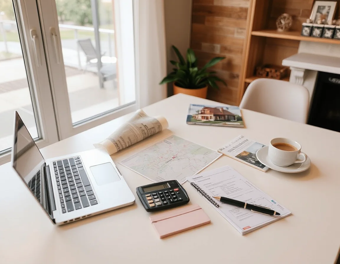 Real estate pricing review materials on a desk