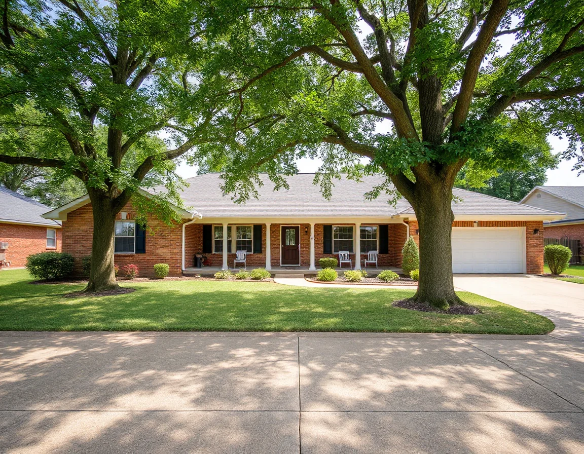 Brick home exterior in Van Buren, Arkansas