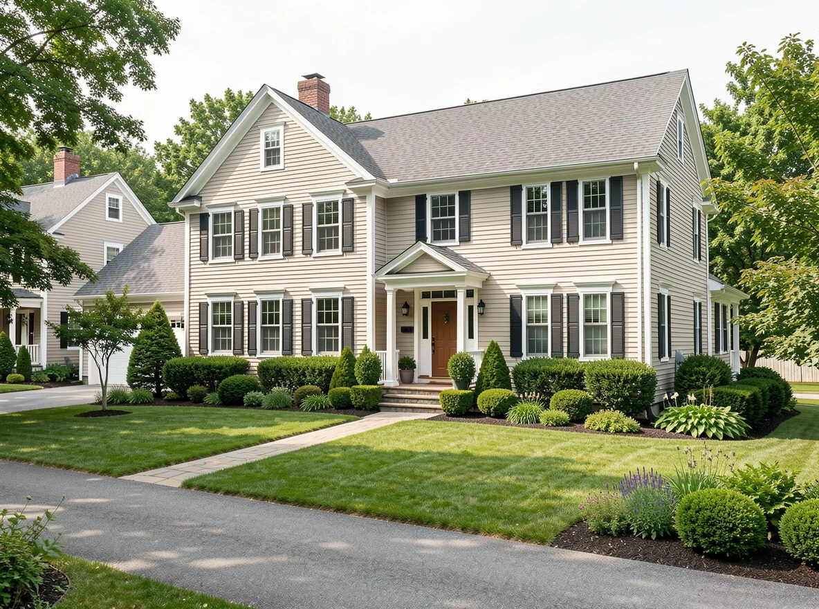 Classic home exterior in Medfield