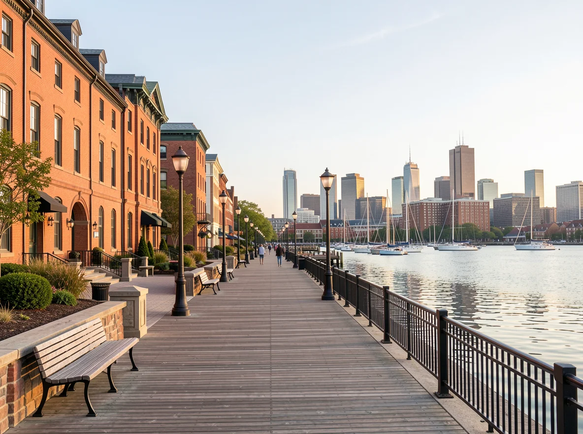 Boston waterfront view