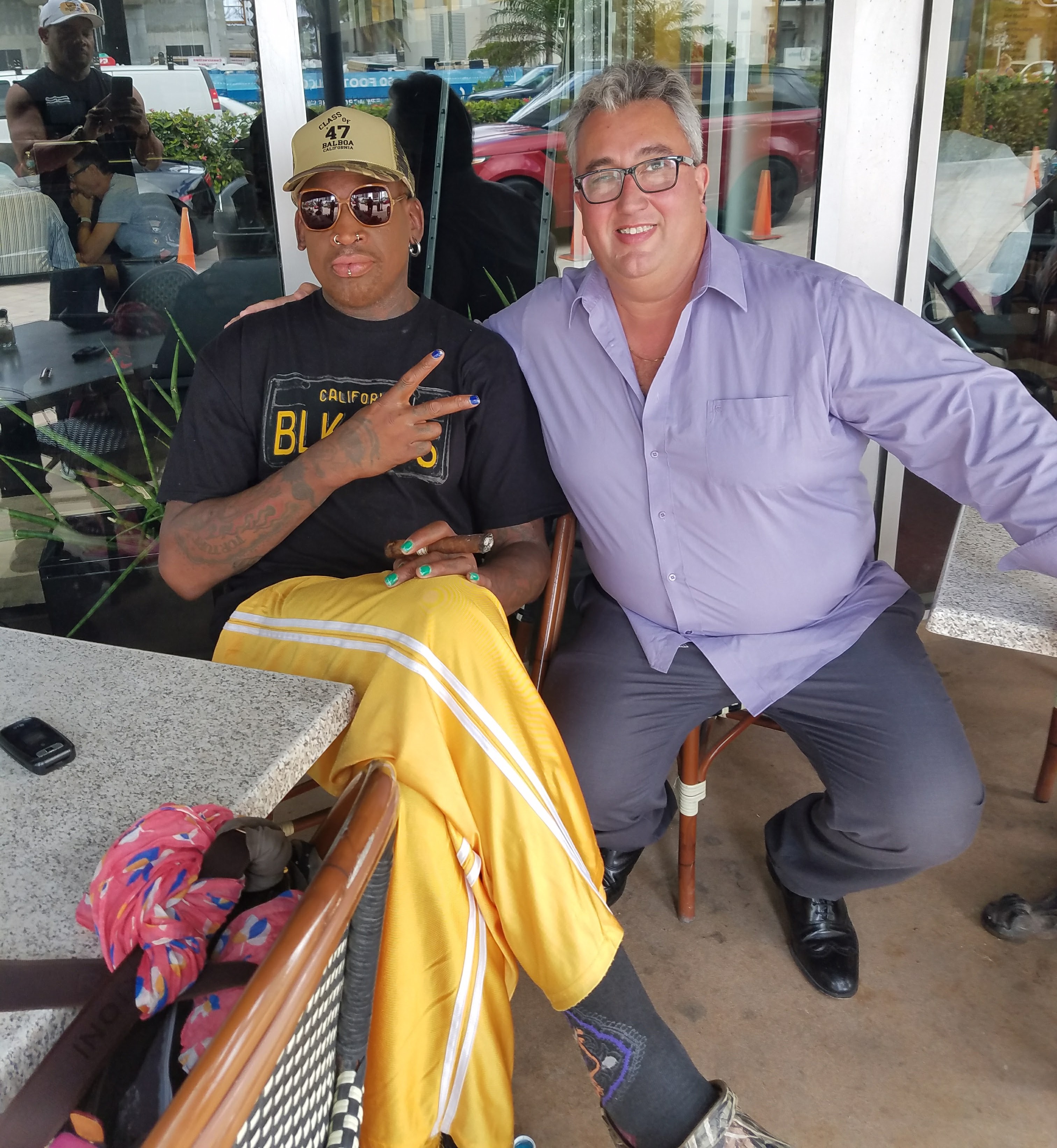 With Dennis Rodman