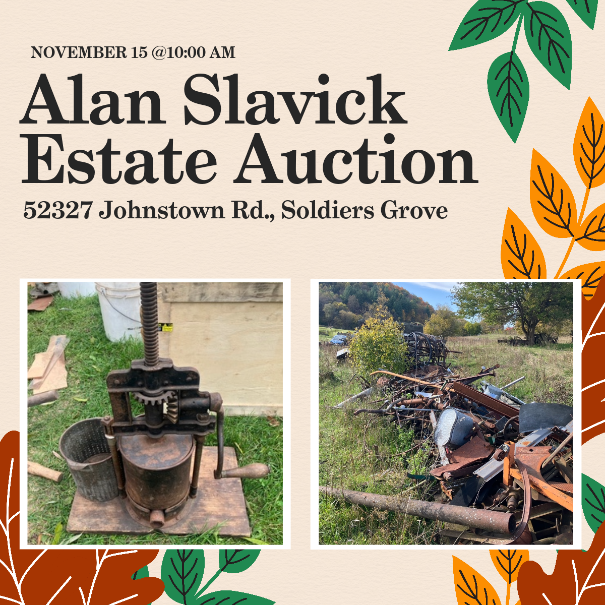 December 2nd Online Only Auction - Adam's Auction & Real Estate