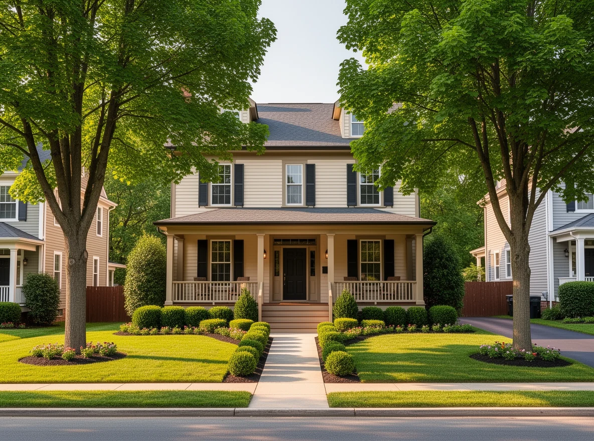 Porch-front home on a tree-lined street in Sewickley