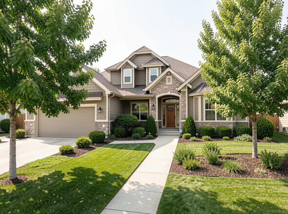 Suburban home exterior in Centennial