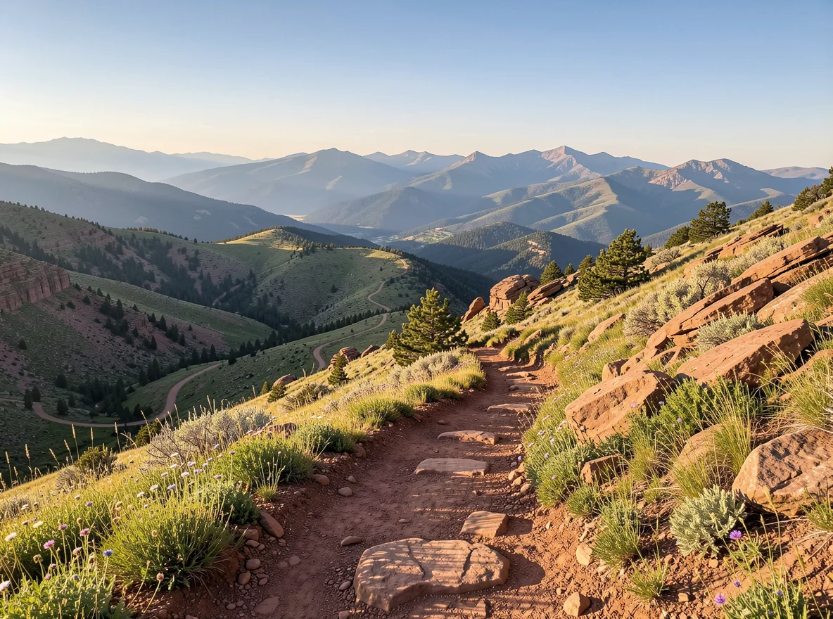 Red rock trail landscape near Castle Rock