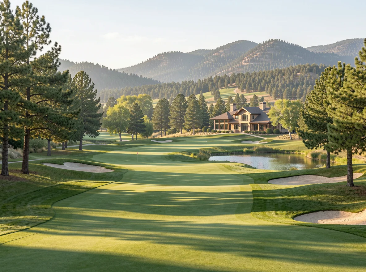 Castle Pines golf course and rolling landscape
