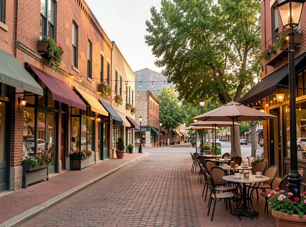 Historic downtown streetscape in Littleton, Colorado