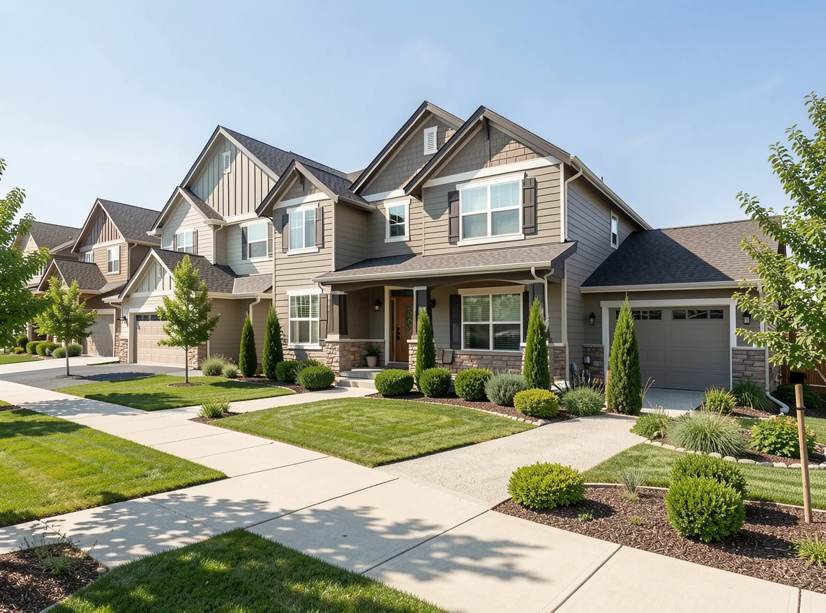 Aurora residential streets and homes