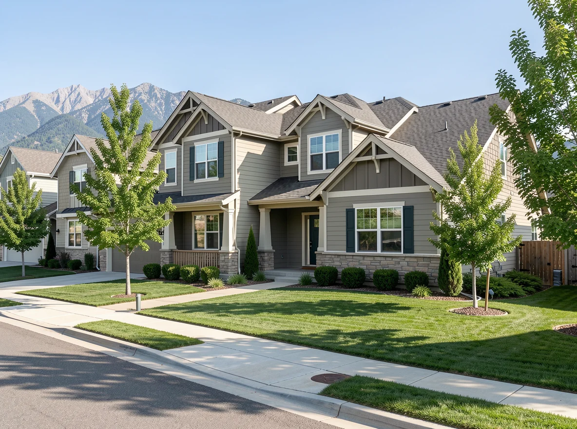 Residential streetscape in Parker, Colorado