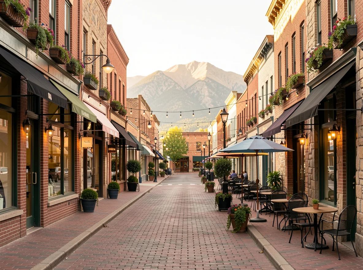 Historic downtown streetscape in Golden, Colorado